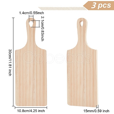 Pine Wooden Cutting Board with Handle AJEW-WH0250-93A-1