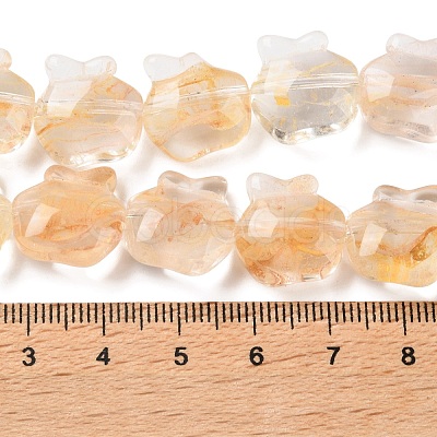 Inner Flower Handmade Lampwork Beads Strands LA-CBA3F7A-01B-1