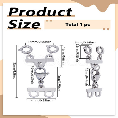 1Pc 304 Stainless Steel Lobster Claw Clasps STAS-LP0001-32P-1