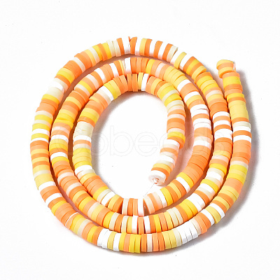 Handmade Polymer Clay Beads Strands CLAY-R089-4mm-097-1