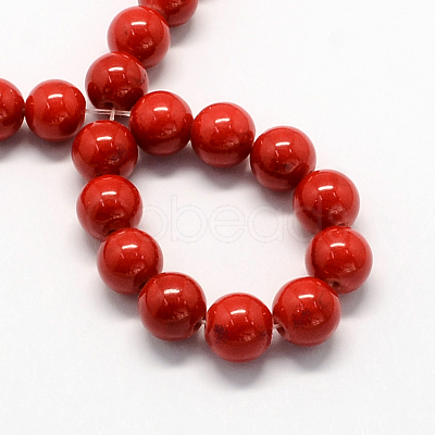 Natural Dyed Mashan Jade Gemstone Bead Strands G-R272-8mm-01-1