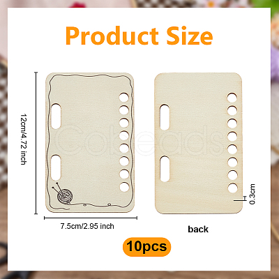 10Pcs MDF Temperature Blanket Reusable Color Chart AJEW-WH0460-155-1
