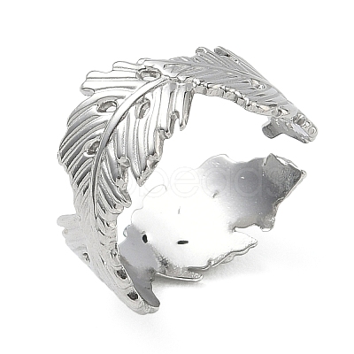 304 Stainless Steel Cuff Open Rings for Women RJEW-L341-02E-P-1