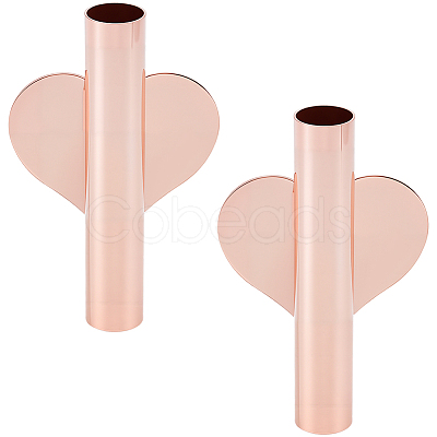 2Pcs Heart Wall Mounted Flower Tube FIND-GF0008-61RG-1