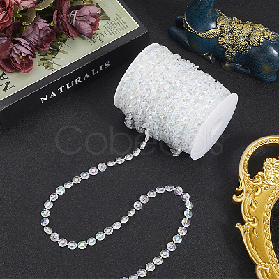 1Roll AB Color Butterfly ABS Plastic Beads Ribbons OCOR-SP0001-24-1