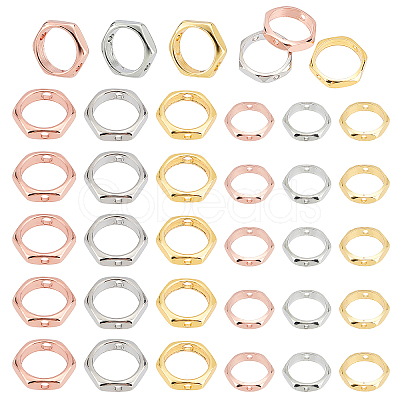 60Pcs 6 Style Brass Bead Frame KK-PH0004-19-1