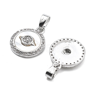 Brass Micro Pave Cubic Zirconia Charms KK-L222-019P-1