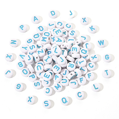 Opaque White Acrylic Beads SACR-YW0001-23D-1