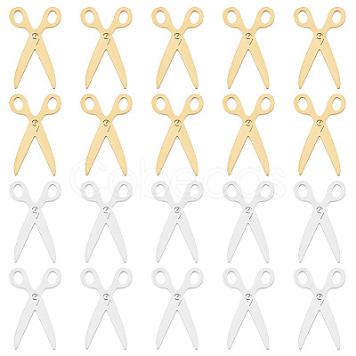 20Pcs 2 Colors 201 Stainless Steel Pendants STAS-DC0012-83-1