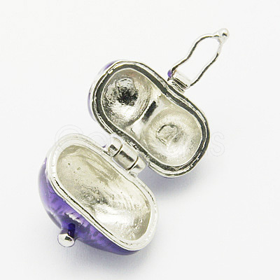 Brass Prayer Box Pendants KK-Q198-M-1