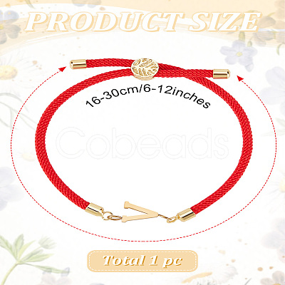 1Pc Adjustable Nylon Cord Slider Bracelets for Women BJEW-LP0001-32V-02-1
