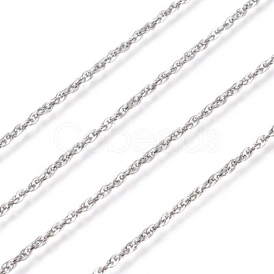Tarnish Resistant 304 Stainless Steel Rope Chains CHS-L024-016A-1