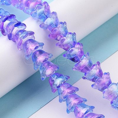 Transparent Glass Beads Strands LAMP-H061-01B-01-1