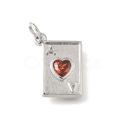 Brass Micro Pave Cubic Zirconia Pendants KK-V007-005P-03-1