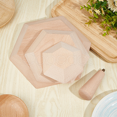 Wood Ceramic Bowl Molds WOOD-WH0030-98A-1
