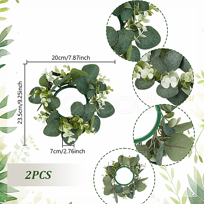 Spun Silk Cloth with PE Plastic Garland for Candle AJEW-WH0314-804B-1