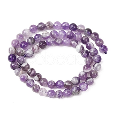 Natural Chevron Amethyst Beads Strands G-P428-04A-6mm-1