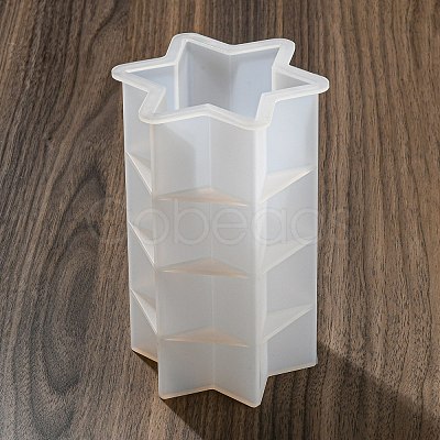 6-Ponited Star Shape Scented Candle Silicone Molds DIY-K073-06-1
