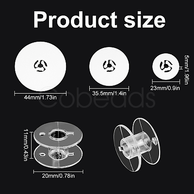 30Pcs Plastic Sew Embroidery Bobbin ODIS-FG0002-88-1