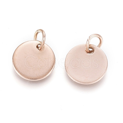 Ion Plating(IP) 304 Stainless Steel Charms EJEW-L238-03C-RG-1