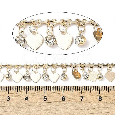 Handmade Brass & Rhinestone Chains CHC-Z001-15KCG-01-1