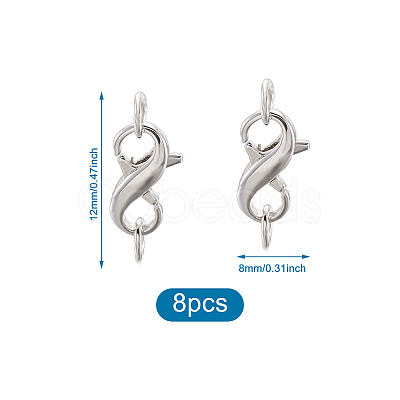 Brass Double Opening Lobster Claw Clasps FIND-TA0001-46P-1