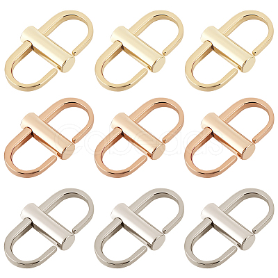 9Pcs 3 Colors Adjustable Iron Buckles for Chain Strap Bag IFIN-BBC0001-04A-1