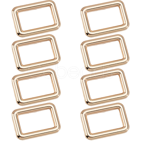 8Pcs Zinc Alloy Rectangle Buckle Ring PURS-SP0001-05LG-1