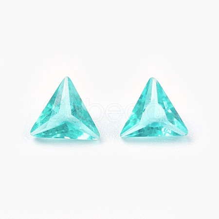 Cubic Zirconia Pointed Back Cabochons ZIRC-WH0001-A01-1