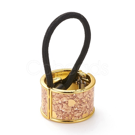 Alloy Ponytail Cuff Rubber Elastic Hair Ties OHAR-P018-A01-1