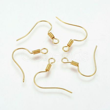 Brass Earring Hooks KK-Q363-G-NF-1