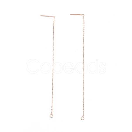 Ion Plating(IP) 304 Stainless Steel Stud Earring Finding STAS-E161-06RG-1