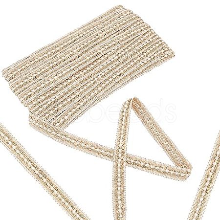 Polyester Braided Lace Trims OCOR-WH0070-21A-1