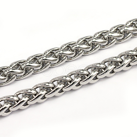 Tarnish Resistant 304 Stainless Steel Wheat Chains CHS-L001-30-7mm-1