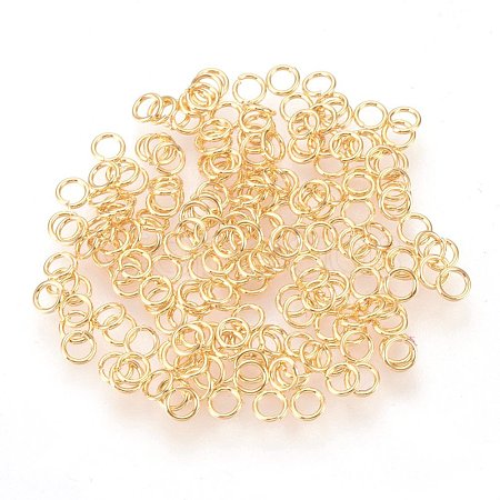 304 Stainless Steel Open Jump Rings X-STAS-R091-01G-1