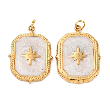 304 Stainless Steel Enamel Pendants STAS-U061-34G-A01-1