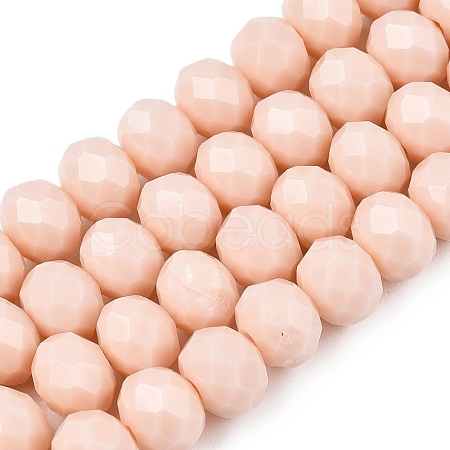 Opaque Solid Color Imitation Jade Glass Beads Strands LS-EGLA-A044-P8mm-D05-1