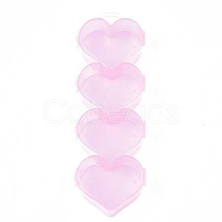 Heart Polypropylene(PP) Bead Storage Container LS-CON-N011-030A-1