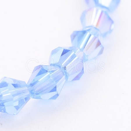 Glass Beads Strands GB4mm22Y-AB-1