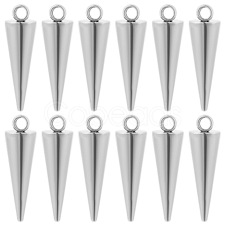 12Pcs 304 Stainless Steel Pendants STAS-LP0001-35-1