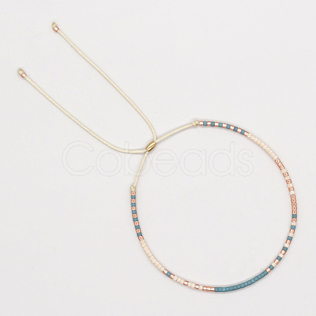 Adjustable Plastic Beaded Slider Bracelets YS6543-12-1