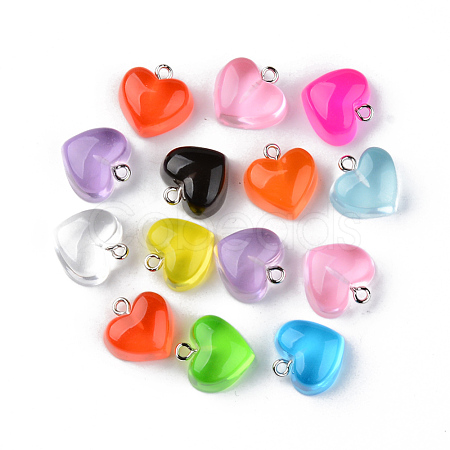 Transparent Resin Pendants RESI-R429-30-1