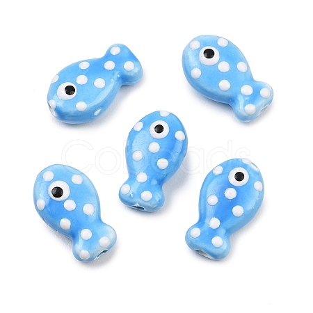 Handmade Porcelain Beads PORC-B009-03I-1