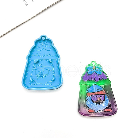 DIY Silicone Christmas Theme Pendant Molds XMAS-PW0001-045D-1