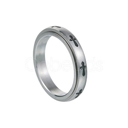 Cross 304 Stainless Steel Rotating Finger Ring PW-WG58926-01-1