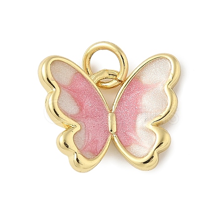 Brass Enamel Charms KK-C110-25G-02-1