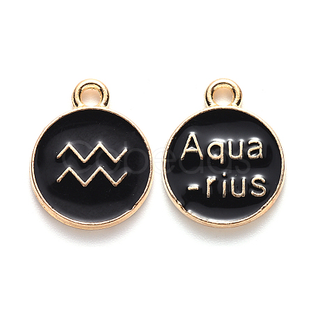 Alloy Enamel Pendants ENAM-S124-01B-08J-1