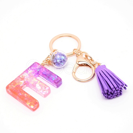 Resin Keychains KEYC-WH0020-12E-1