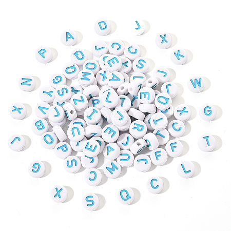 Opaque White Acrylic Beads SACR-YW0001-23D-1