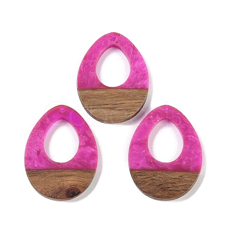 Resin & Wood Pendants WOOD-F015-17D-1